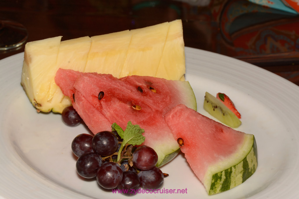 Carnival Freedom, American Table, Dinner 1, Fresh Tropical Fruit Plate