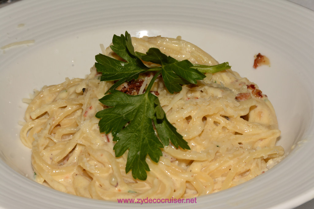 Carnival Freedom, American Table, Dinner 2, Spaghetti Carbonara 