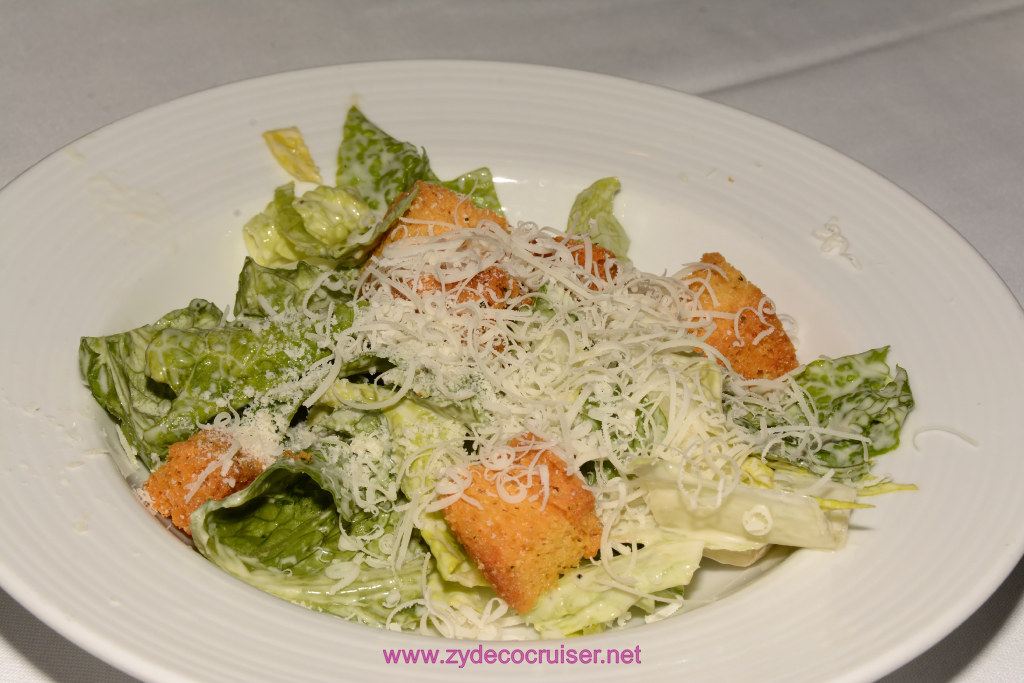 Carnival Freedom, American Table, Dinner 2, Romaine Caesar Salad