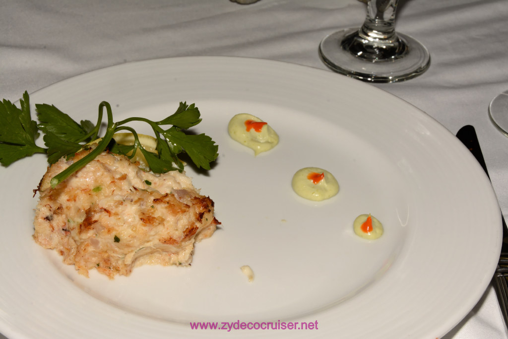 Carnival Freedom, American Table, Dinner 6, Chesapeake Crab Cake