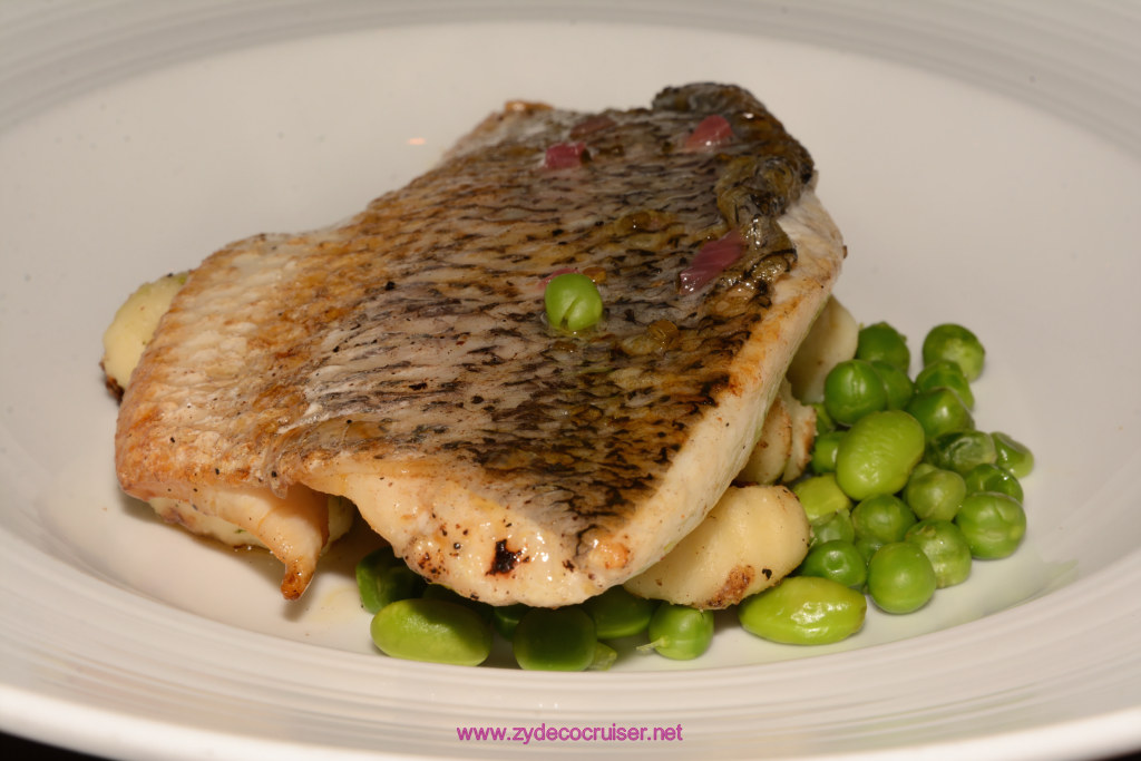 015: Carnival Glory, Day 2 MDR Dinner - Pan Fried Striped Bass