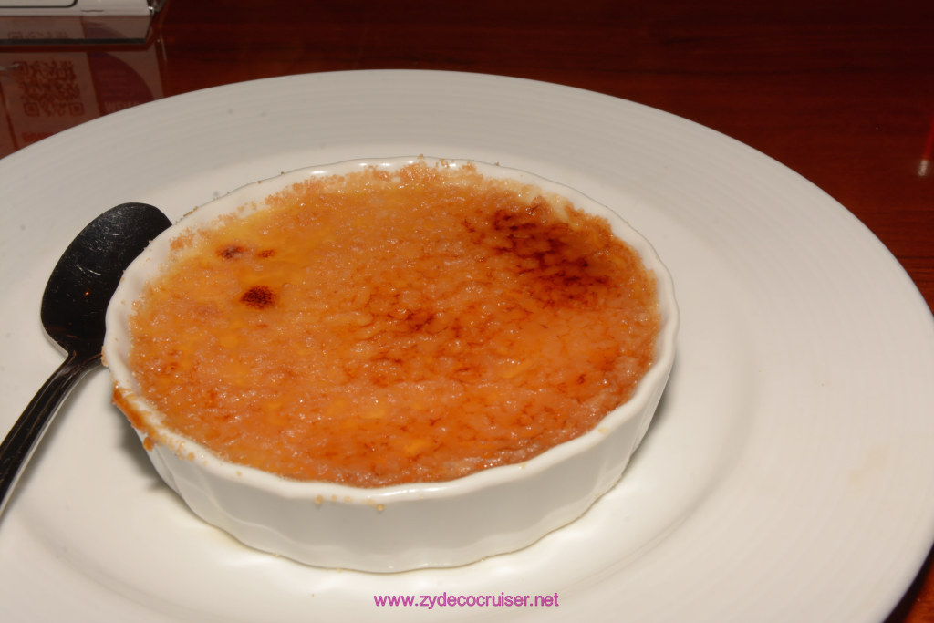 016: Carnival Glory, Day 2 MDR Dinner - Vanilla Creme Brulet