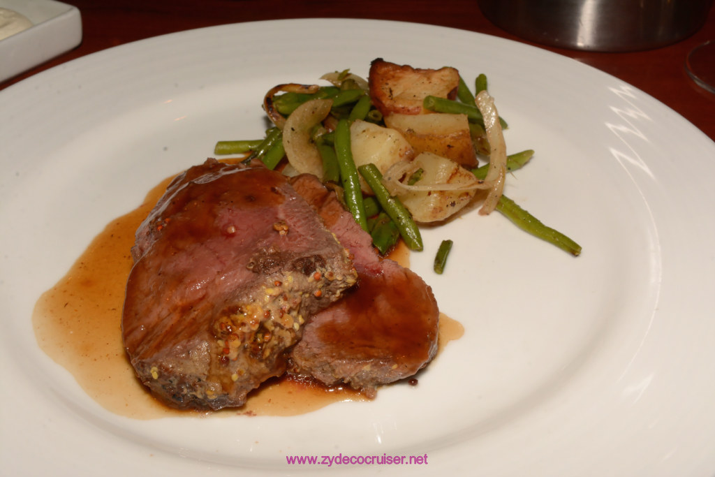 028: Carnival Glory, Day 4 MDR Dinner - Grilled Beef Temderloin