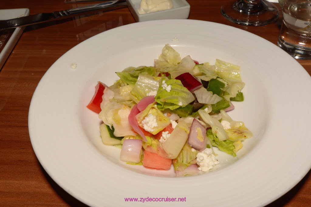 049: Carnival Horizon Cruise, Sea Day 2, MDR Dinner, Greek Salad