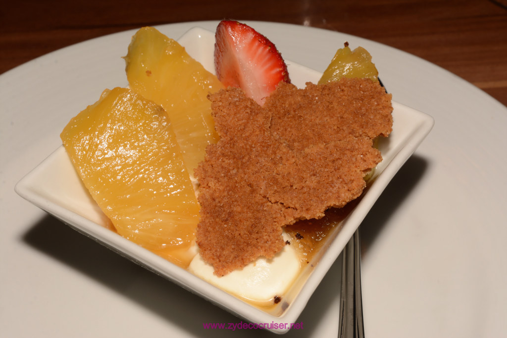 102: Carnival Horizon Cruise, Aruba, MDR Dinner, Double Roasted Pineapple