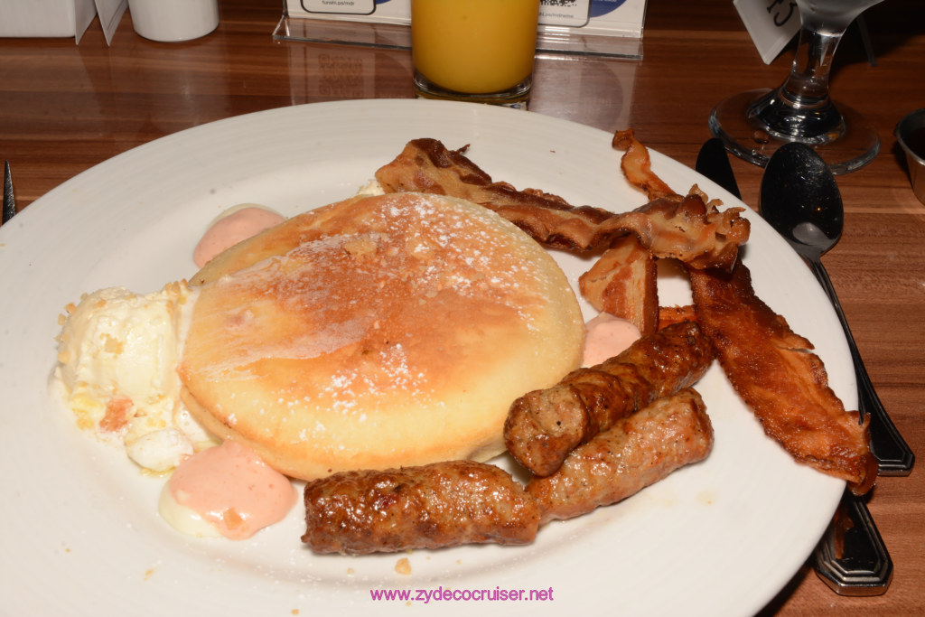 037: Carnival Horizon Cruise, Sea Day 3,  Sea Day Brunch, Skillet Cake, Pork Sausage, and Bacon