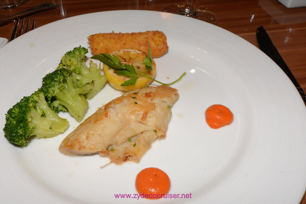 165: Carnival Horizon Transatlantic Cruise, Barcelona, MDR Dinner, Peix De Roca A La Planxa