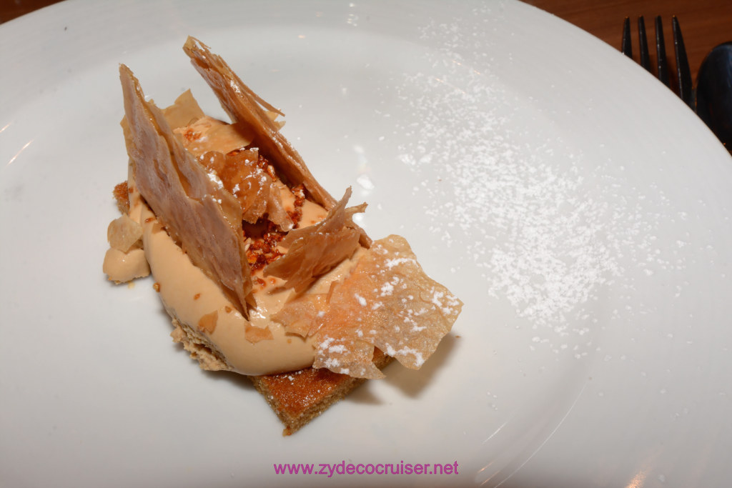 168: Carnival Horizon Transatlantic Cruise, Barcelona, MDR Dinner, Caramelized Phyllo with Caramel Cream