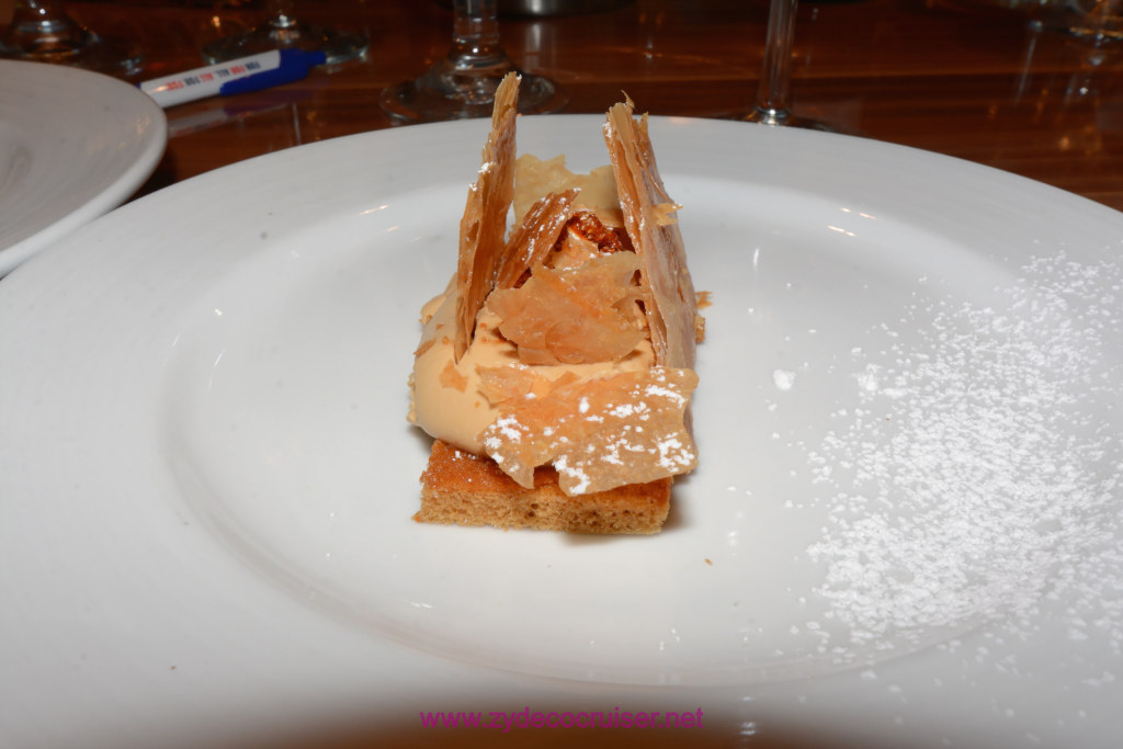 169: Carnival Horizon Transatlantic Cruise, Barcelona, MDR Dinner, Caramelized Phyllo with Caramel Cream