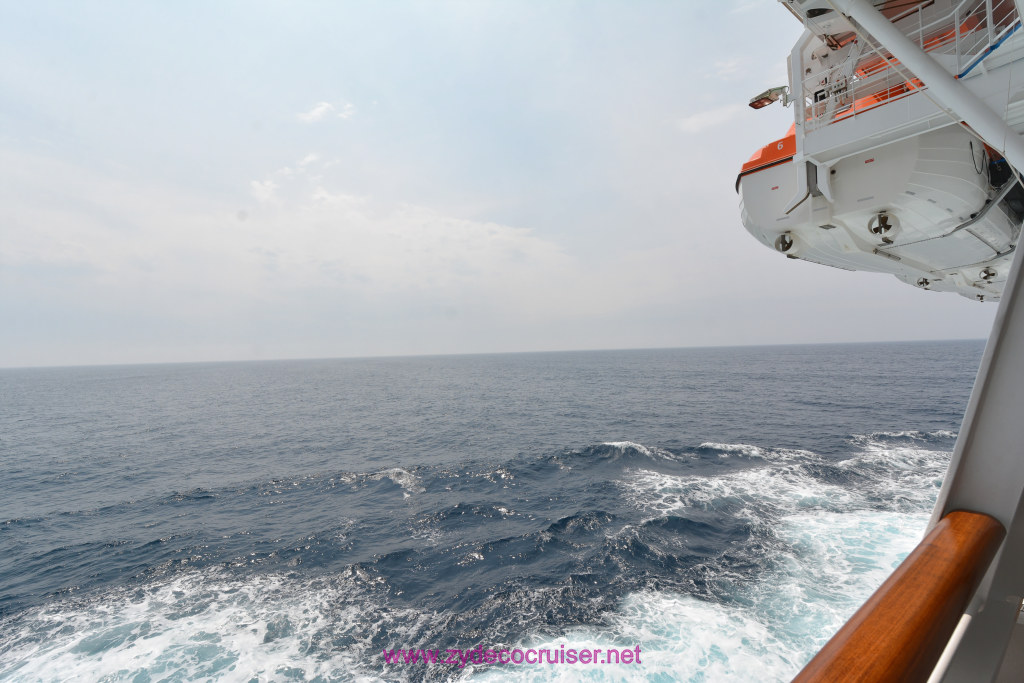 002: Carnival Horizon Transatlantic Cruise, Sea Day 1, View from Cove Balcony