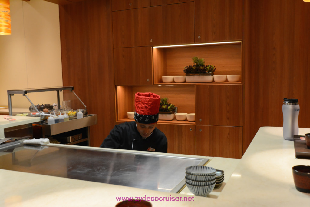 010: Carnival Horizon Transatlantic Cruise, Sea Day 1, Bonsai Teppanyaki, 