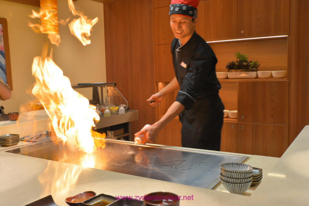 014: Carnival Horizon Transatlantic Cruise, Sea Day 1, Bonsai Teppanyaki, 