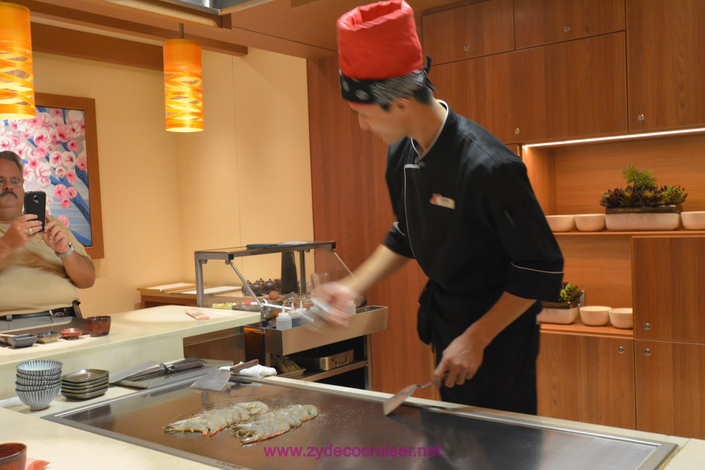 018: Carnival Horizon Transatlantic Cruise, Sea Day 1, Bonsai Teppanyaki, 