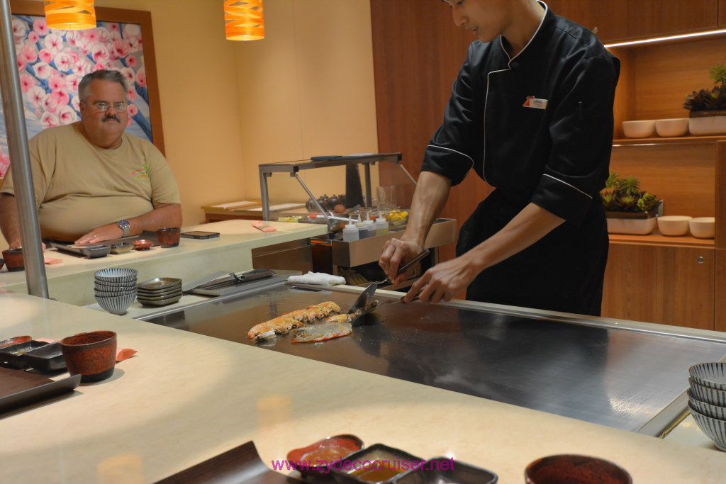 019: Carnival Horizon Transatlantic Cruise, Sea Day 1, Bonsai Teppanyaki, 