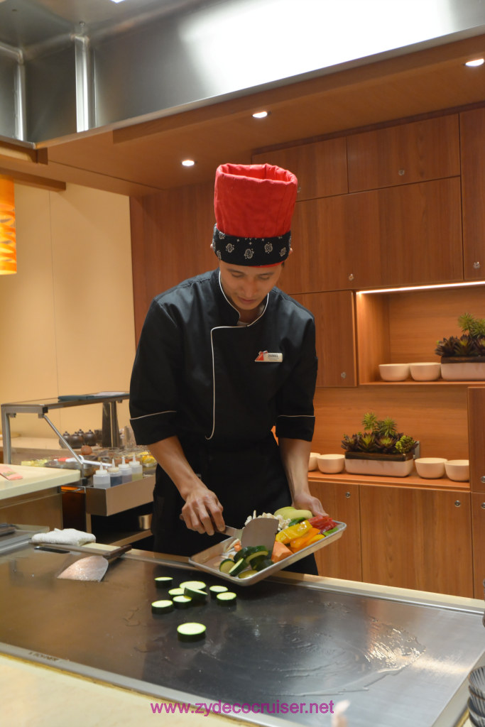 022: Carnival Horizon Transatlantic Cruise, Sea Day 1, Bonsai Teppanyaki, 