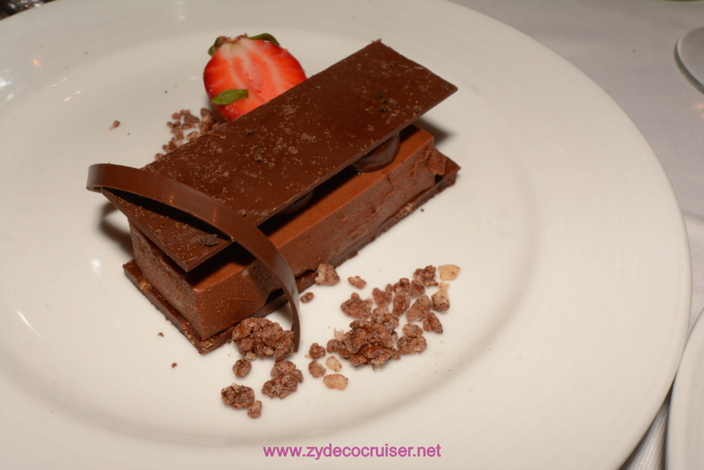 129: Carnival Horizon Transatlantic Cruise, Sea Day 1, MDR Dinner, Malted Chocolate Hazelnut Cake