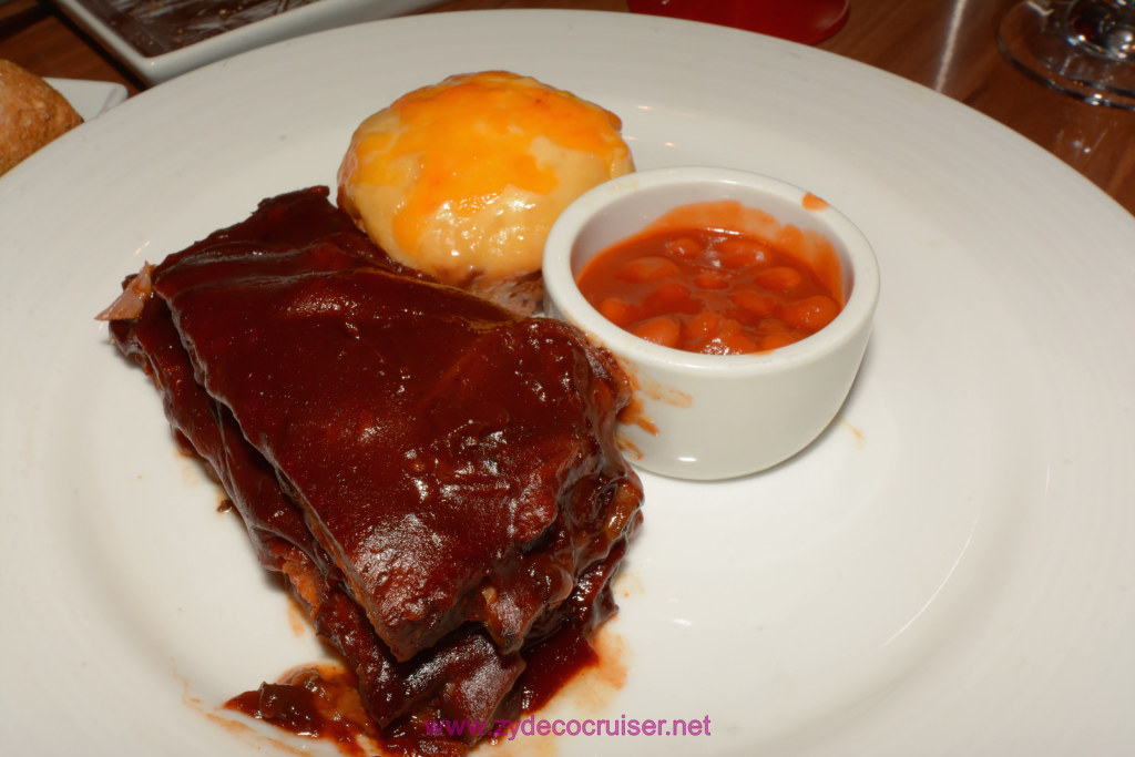 503: Carnival Horizon Transatlantic Cruise, Malaga, MDR Dinner, BBQ Pork Spareribs