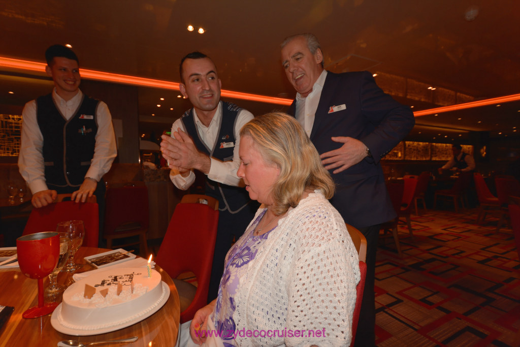 511: Carnival Horizon Transatlantic Cruise, Malaga, MDR Dinner, Happy Birthday!