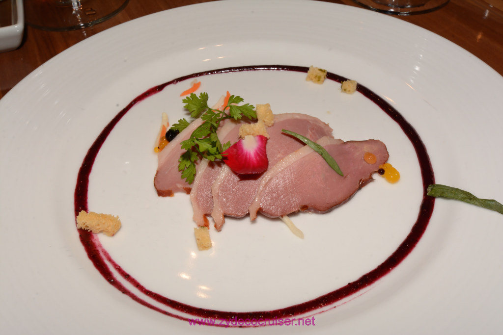 397: Carnival Horizon Transatlantic Cruise, Gibraltar, MDR Dinner, Smoked Duck Breast