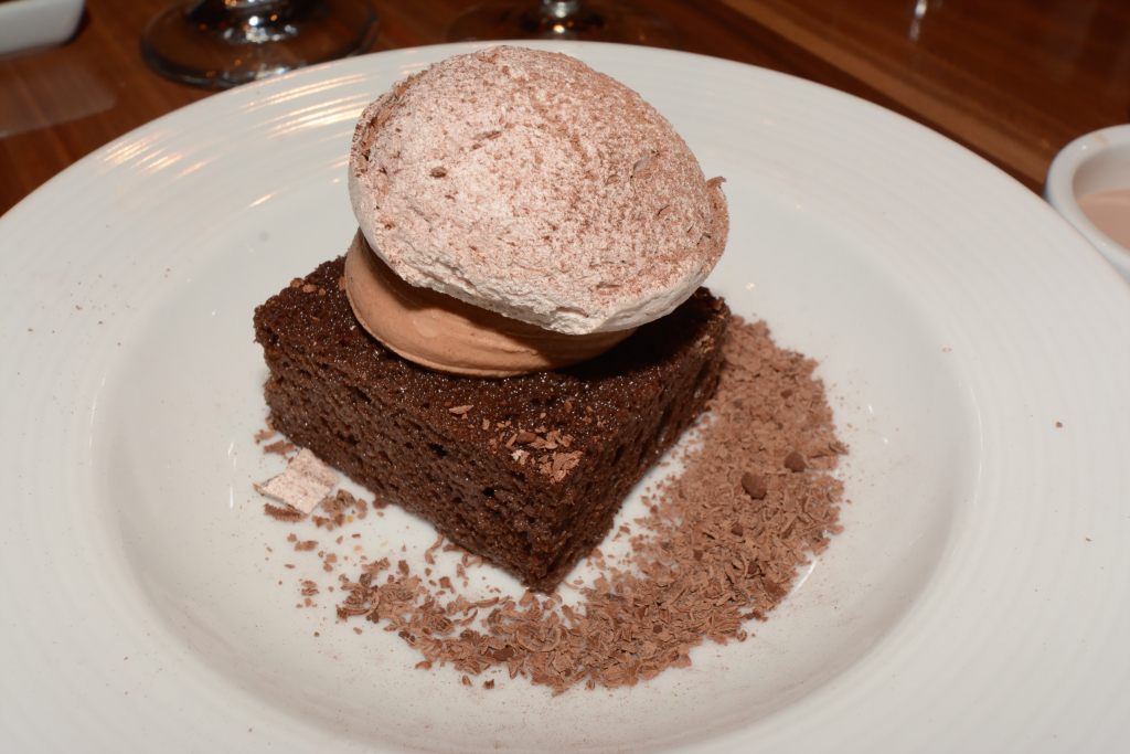 384: Carnival Horizon Transatlantic Cruise, Lisbon, MDR Dinner, Chocolate Tres Leche