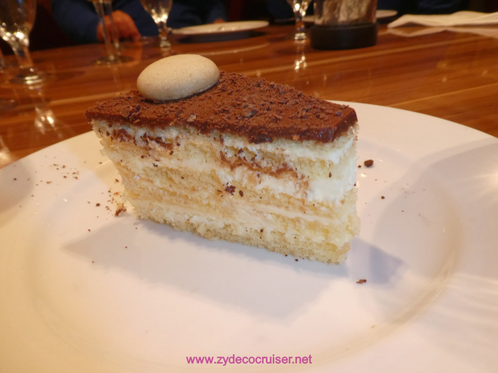 044: Carnival Horizon Transatlantic Cruise, Sea Day 5, MDR Dinner, Boston Cream Cake