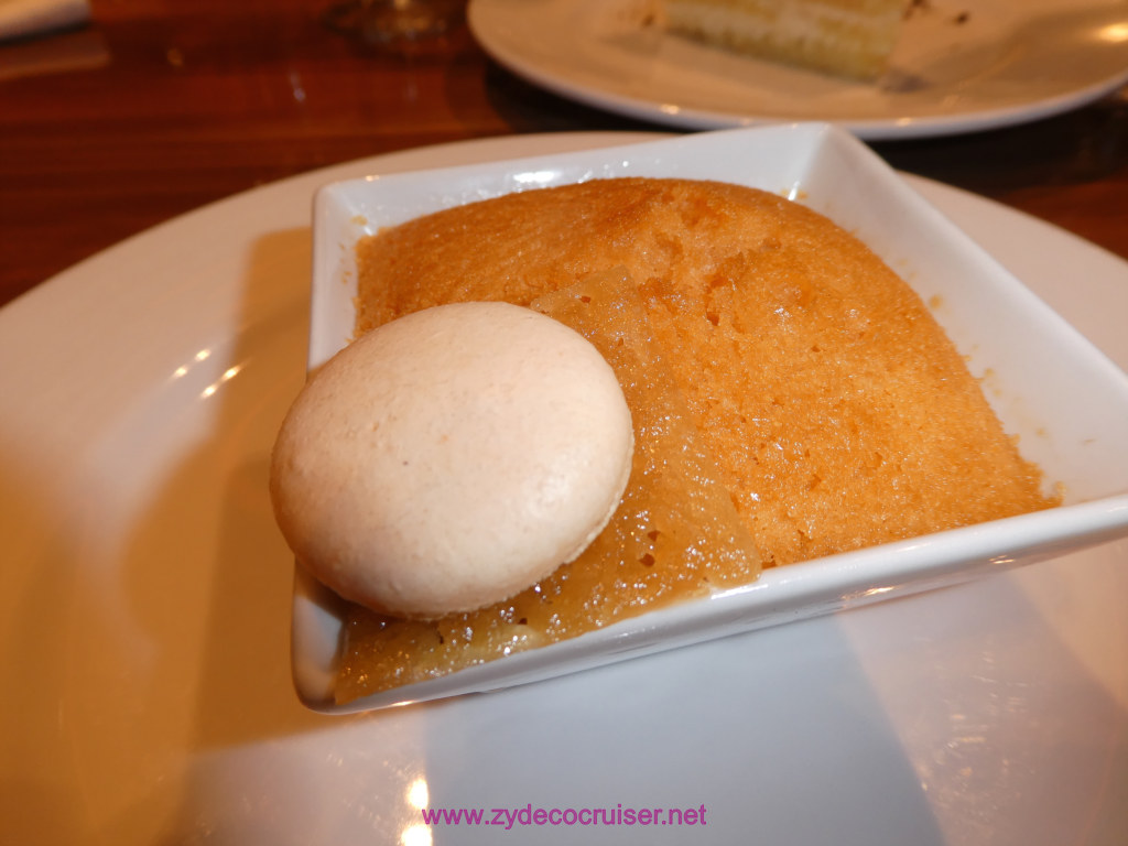 045: Carnival Horizon Transatlantic Cruise, Sea Day 5, MDR Dinner, Orange and Almond Baked Cake