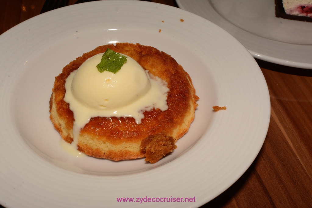 085: Carnival Horizon Transatlantic Cruise, Sea Day 6. MDR Dinner, Warm Pineapple Upside Down