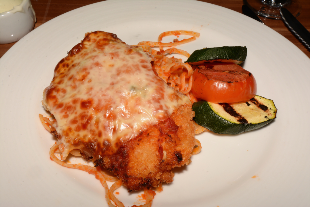 011: Carnival Horizon Transatlantic Cruise, Sea Day 7, MDR Lunch, Chicken Parmigiana