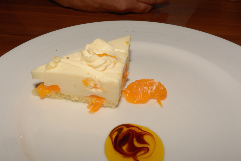 012: Carnival Horizon Transatlantic Cruise, Sea Day 7, MDR Lunch, Pina Colada Cake