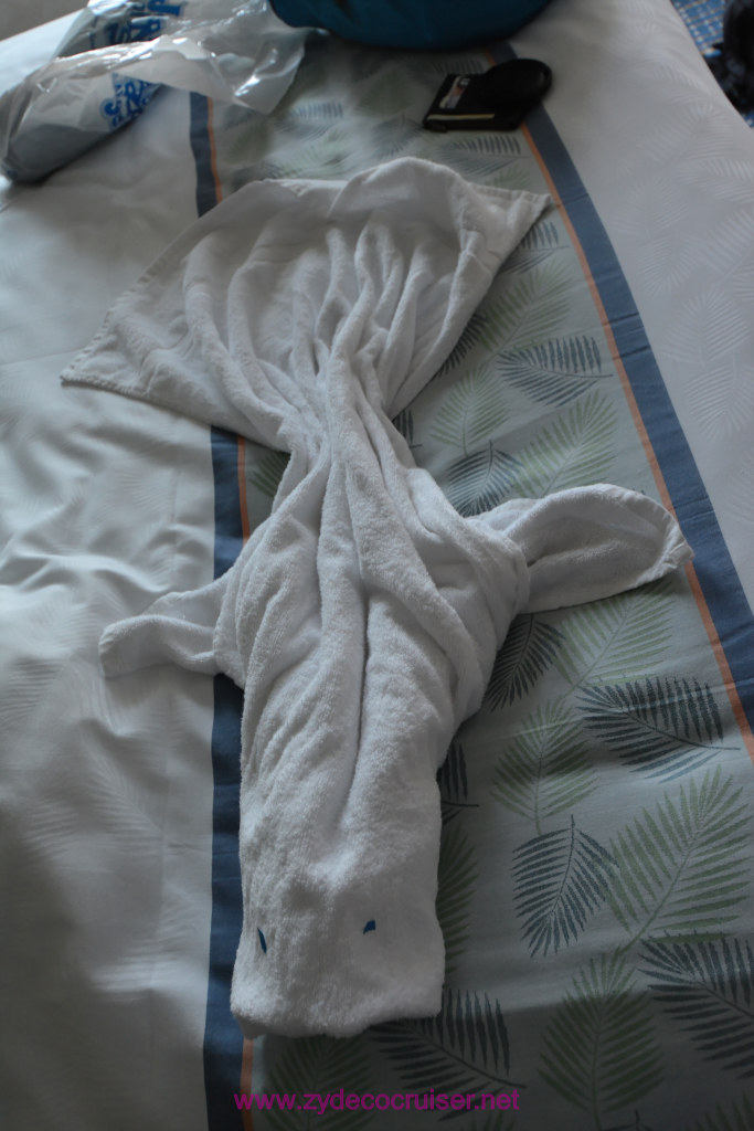 333: Carnival Horizon Transatlantic Cruise, Halifax, Towel Thing