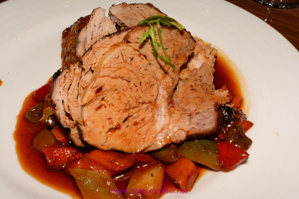 382: Carnival Horizon Transatlantic Cruise, Halifax, MDR Dinner, Teriyaki Pork Tenderloin