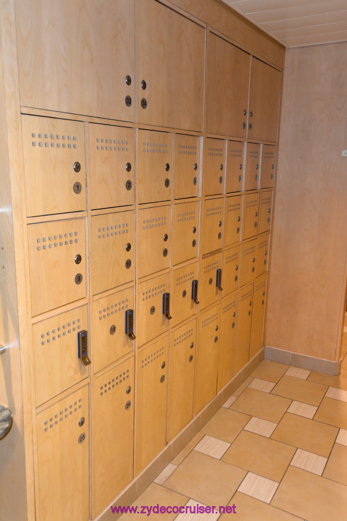 071: Carnival Imagination, Long Beach, Embarkation, Gym Lockers, 