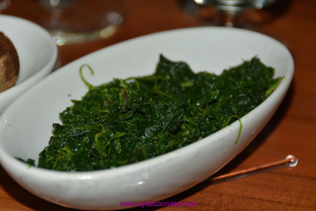 024: Carnival Imagination, American Table, Sautéed Leaf Spinach, 