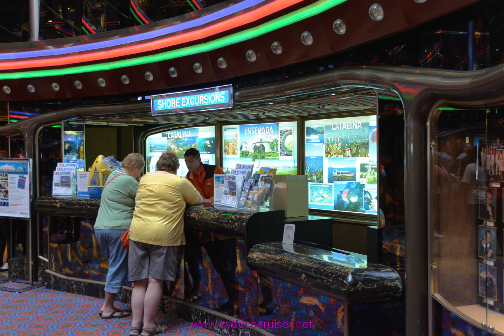 034: Carnival Inspiration 4 Day Cruise, Long Beach, Embarkation, Shore Excursions Desk, 