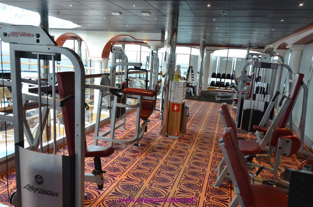 101: Carnival Legend British Isles Cruise, Dover, Embarkation, Gymnasium, 