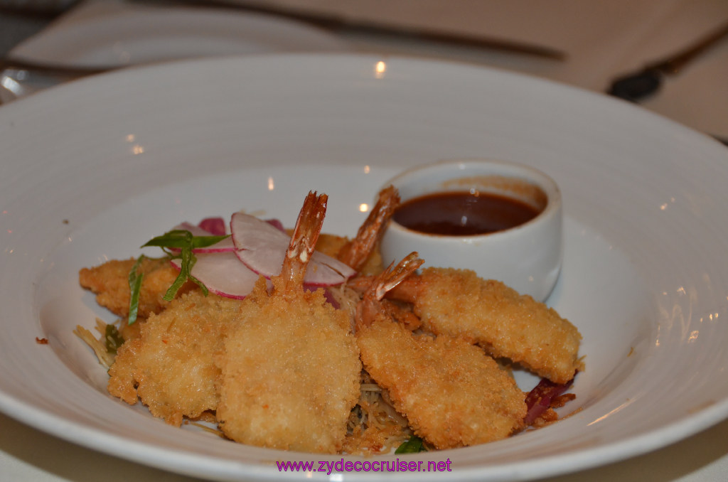 196: Carnival Legend British Isles Cruise, Dover, Embarkation, MDR Dinner, Sweet and Sour Shrimp (different from what I'm used to seeing on Carnival)