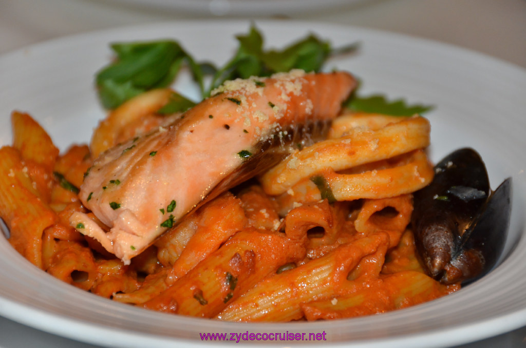 805: Carnival Legend, British Isles Cruise, Invergordon, MDR Dinner, Penne Mariscos (starter)