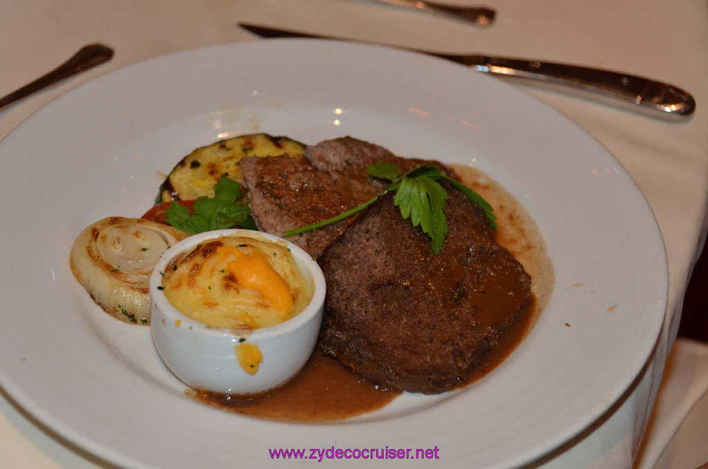 809: Carnival Legend, British Isles Cruise, Invergordon, MDR Dinner, Baked Meatloaf with Gravy