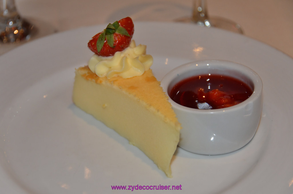 816: Carnival Legend, British Isles Cruise, Invergordon, MDR Dinner, Strawberry Cheesecake