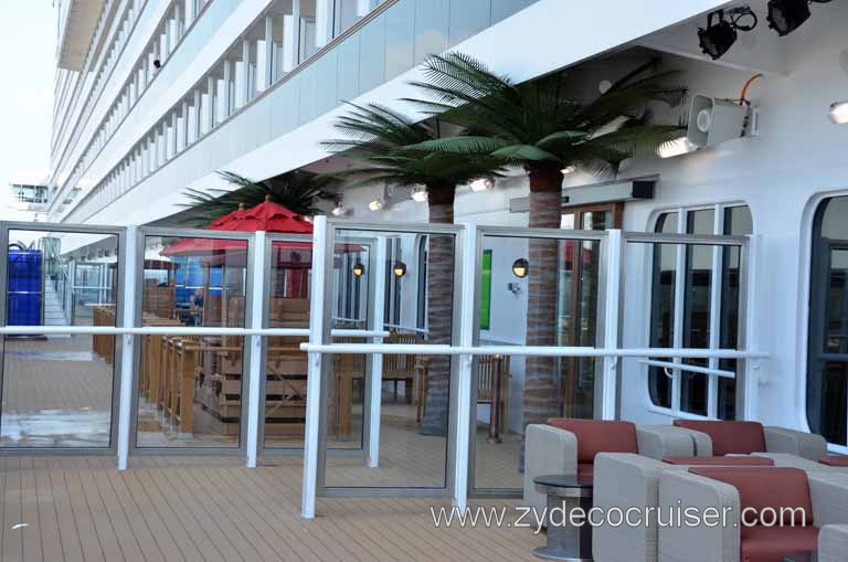 164: Carnival Magic Inaugural Cruise, Grand Mediterranean, Venice, RedFrog Pub Patio up ahead