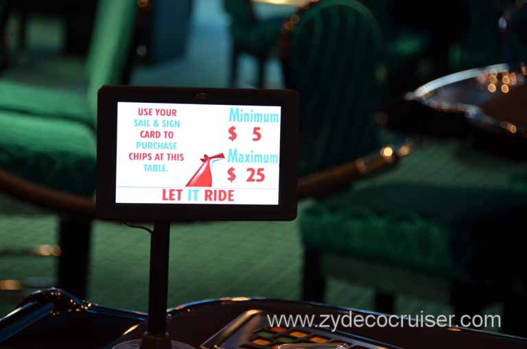 182: Carnival Magic Inaugural Cruise, Grand Mediterranean, Venice, Hat Trick Casino, Table Limits