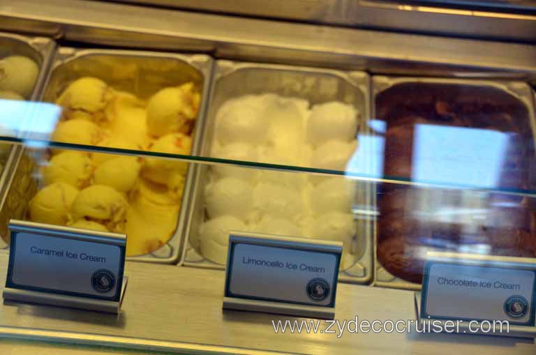 211: Carnival Magic Inaugural Cruise, Grand Mediterranean, Venice, Plaza Cafe Coffee Place, Limoncello Ice Cream