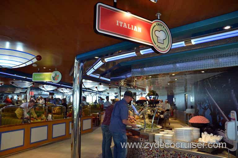 242: Carnival Magic Inaugural Cruise, Grand Mediterranean, Venice, Italian was the menu today