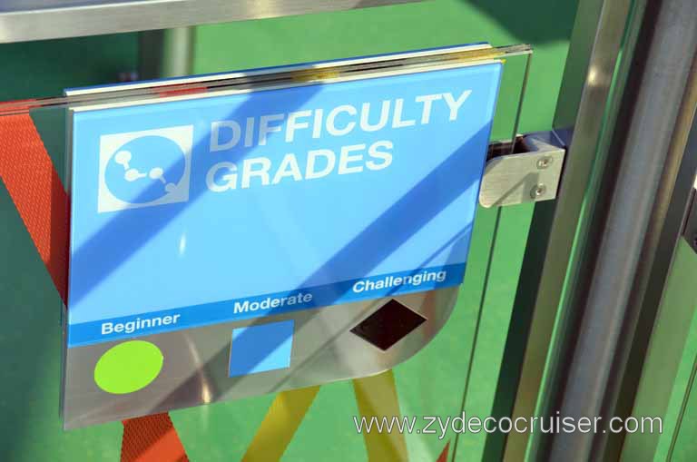 386: Carnival Magic Inaugural Cruise, Grand Mediterranean, SkyCourse (Ropes Course) Difficulty Grades