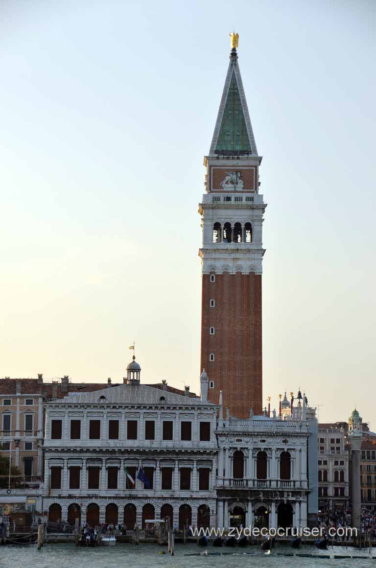 442: Carnival Magic Inaugural Cruise, Grand Mediterranean, Venice, Venice Sailaway, St Mark's, San Marco, Bell Tower, Campanile