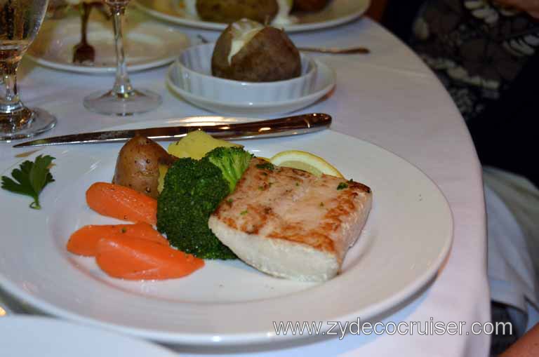 021: Carnival Magic, Main Dining Room Menus and Food Pictures, Dinner, Broiled Fillet of Mahi Mahi