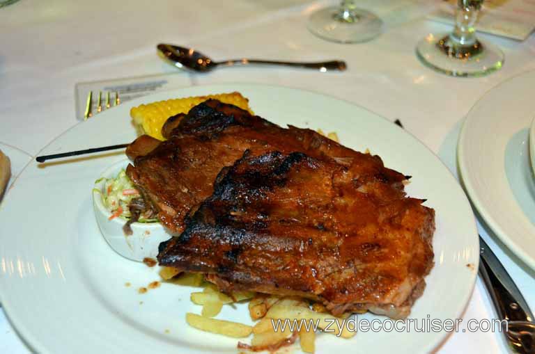 495: Carnival Magic Inaugural Cruise, Grand Mediterranean, Venice, Dinner, Barbecued St. Louis Style Pork Spare Ribs