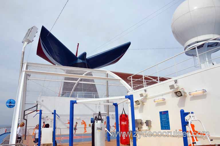 149: Carnival Magic Inaugural Cruise, Sea Day 1, Funnel, SkyCourt (Basketball Court), 