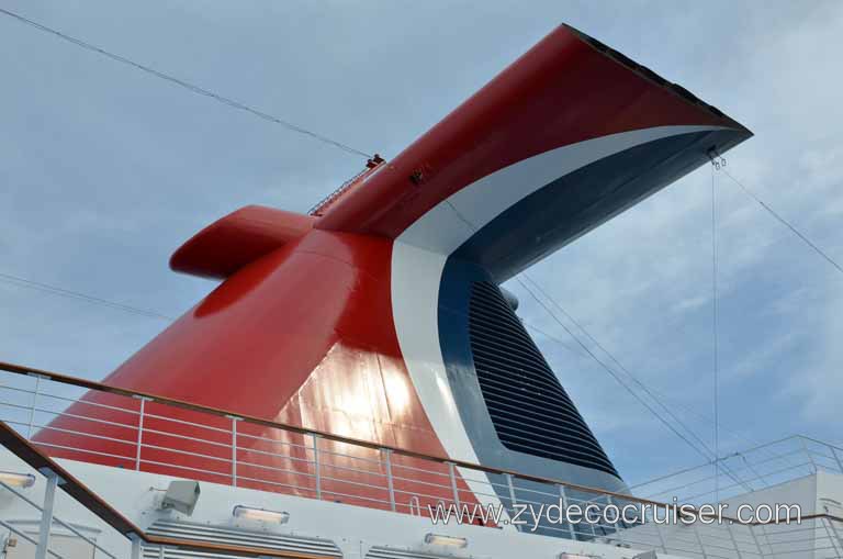 157: Carnival Magic Inaugural Cruise, Sea Day 1, Funnel, 