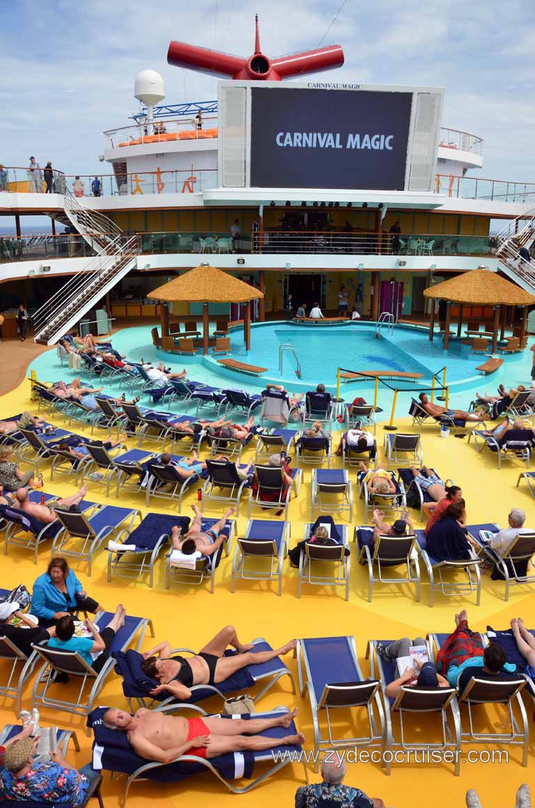 006: Carnival Magic, Inaugural Cruise, Sea Day 2, Lido, Beach Pool, Seaside Theatre